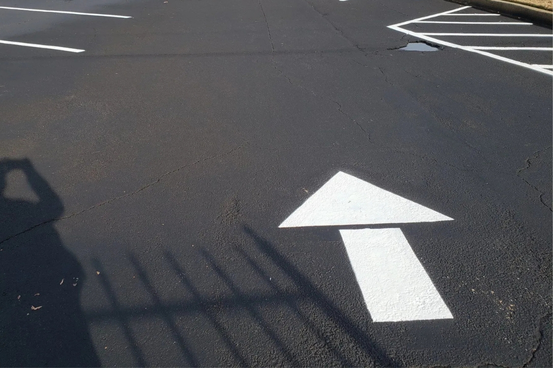 Arrow Markings On Asphalt